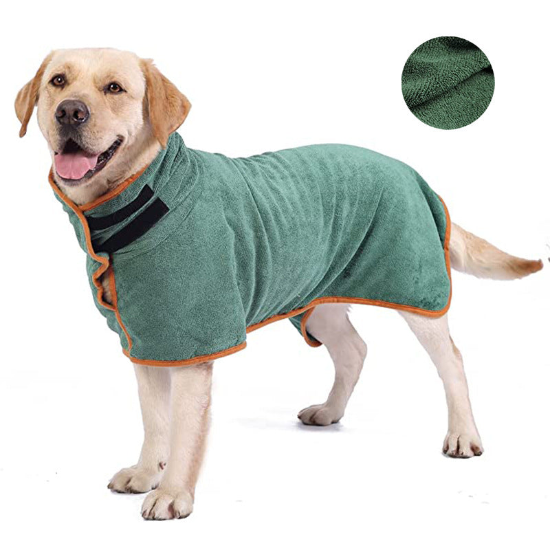 Kin & Paws™ Quick-Dry Dog Bathrobe — Super-Absorbent Microfiber Towel Robe