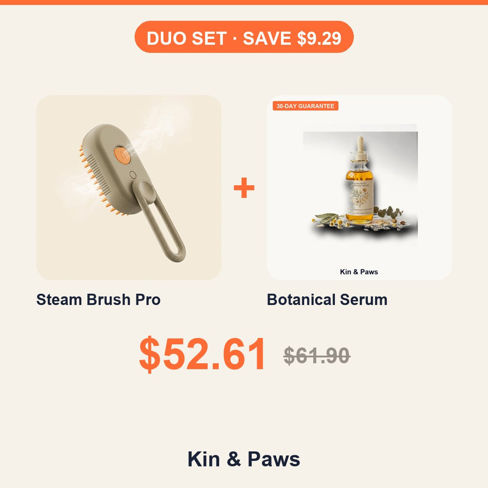 Kin & Paws™ Steam Brush + Botanical Serum Duo